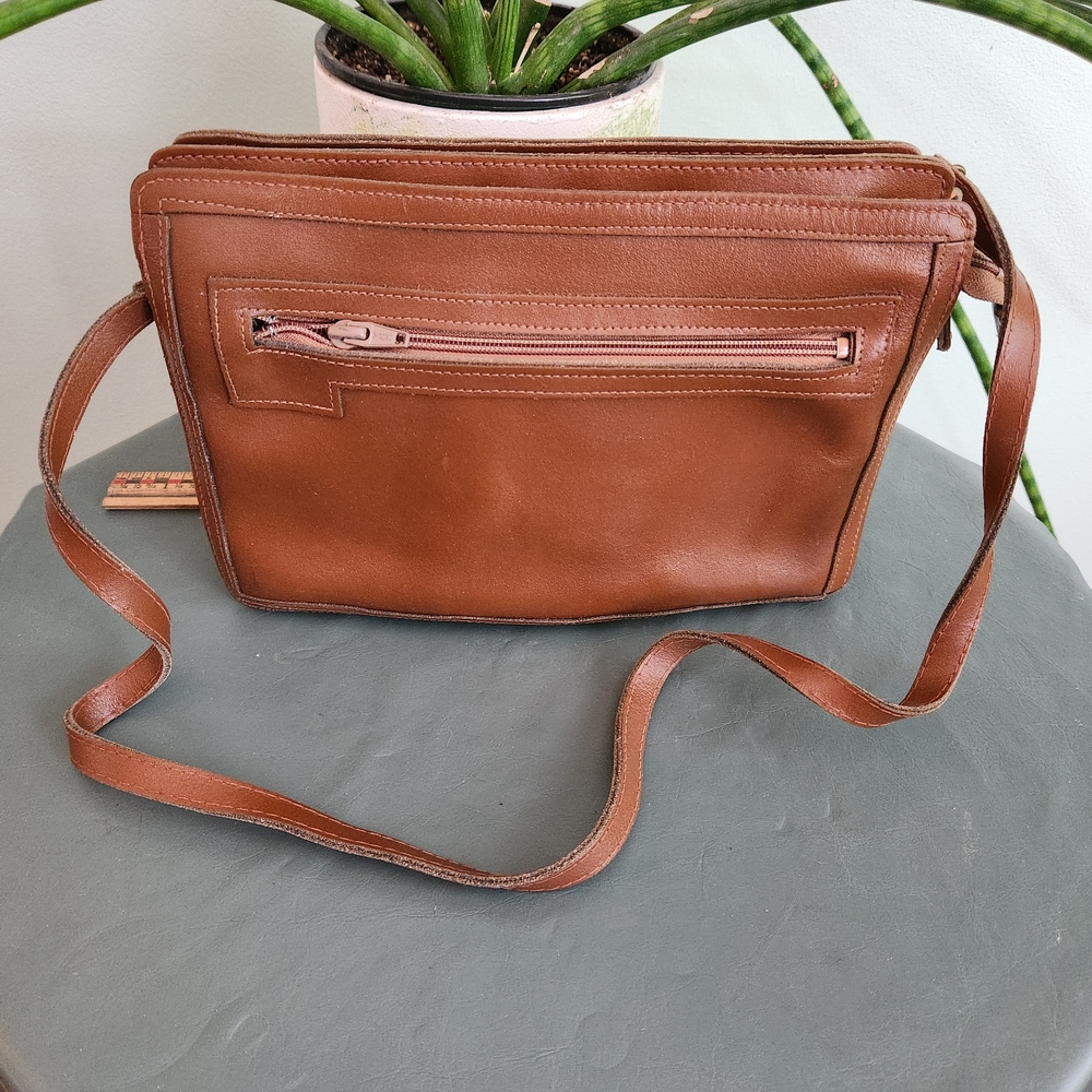 Vintage Brown Leather Shoulder Bag